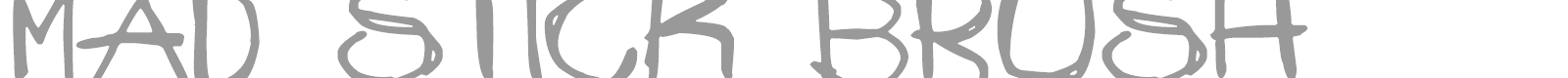Mad Stick Brush font preview